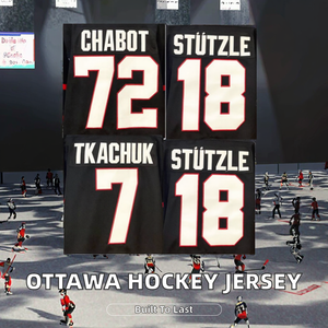 Nouveaux maillots de hockey sur glace cousus 2026 Ottawa 7 Brady Tkachuk 18 Tim Stutzle 28 Claude Giroux 72 Chabot Équipe personnalisée 100% Polyester - Product Image 2