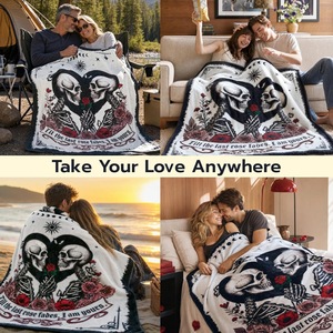 Halloween Skeleton Ghost Flannel Blanket Throw Blanket Nap Blanket Party Decor Horror Gift Wholesale <b>Machine</b> Washable - Product Image 6