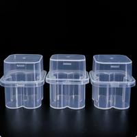 Lot de 4 boîtes de stockage de peptides OEM en plastique transparent de 3 ml, personnalisables avec logo, pour l'organisation des flacons en chaîne du froid et en congélateur