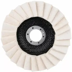 Discos de feltro da roda de polimento abrasivo de 125mm com lã natural