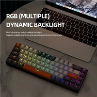T8 RGB Mechanical Keyboard Luminous Keycaps Wired Gaming Keyboard USB Backlight for Tablet Laptop Computer Gamer 68 Keys TYPE-C