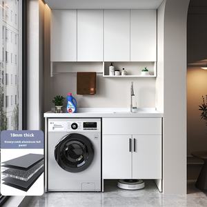 Armoire à linge intégrée personnalisée en nid d'abeille en <span class=keywords><strong>aluminium</strong></span> pour salle de bain balcon armoire de machine à laver lavabo combiné balayeuse - Product Image 1
