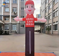 Danseur d'air gonflable de garçon de main de vague d'impression personnalisée pour la promotion de magasin de lavage de voiture