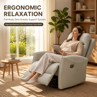 Fauteuil inclinable multifonctionnel moderne de luxe ergonomique avec cadre métallique extensible pour la maison familiale