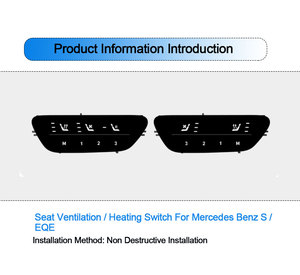 Bouton de remplacement pour commande de ventilation et de chauffage des sièges, interrupteur de panneau de porte, amélioration de l'intérieur <span class=keywords><strong>Mercedes</strong></span> Classe S EQE EQS - Product Image 3