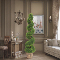 Haute qualité en plastique vert herbe arachide feuille spirale en pot plante artificielle arbre artificiel pour la maison jardin décor