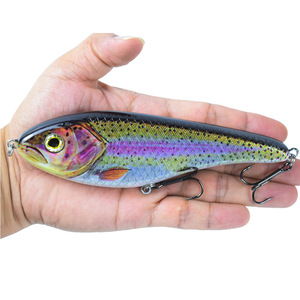 Esche Artificiali per Pesca in Acqua Salata 150MM 81G, Esche Dure Stampate per Lucci Grandi, Jerkbait con Ami, Esche in Plastica per Pesca a Traina - Product Image 2