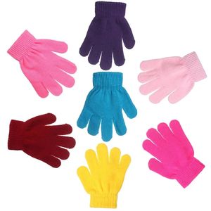 Gants d'hiver chauds en tricot extensible pour enfants, filles et garçons, prix d'usine, gants complets pour enfants, gants de patinage artistique pour enfants - Product Image 1