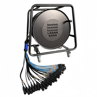 Enrouleur de câble audio portable 8 \ 16 \ 24 \ 32 canaux multiconducteurs XLR tambour de bobine de câble audio 20m 30m 50m
