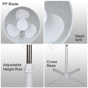 Susurro silencioso giratorio parrilla eléctrica Pedestal pie ventilador - Product Image 4