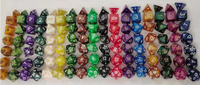 Dés en plastique transparents personnalisés en acrylique, lot de 7 polyédriques à 20 faces pour TRPG, DND, D&D, couleurs nacrées et étoilées, en vrac
