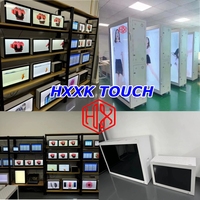 HXXK TOUCH Affichage LCD interactif personnalisé Vitrine Intérieure Holobox avec ventilateur 3D Hologramme 3D Écran tactile Publicité