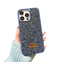 Étui de luxe en strass pour iPhone 17 Pro Max 16 Plus, coque antichoc électroplaquée effet diamant pour Samsung Galaxy S25