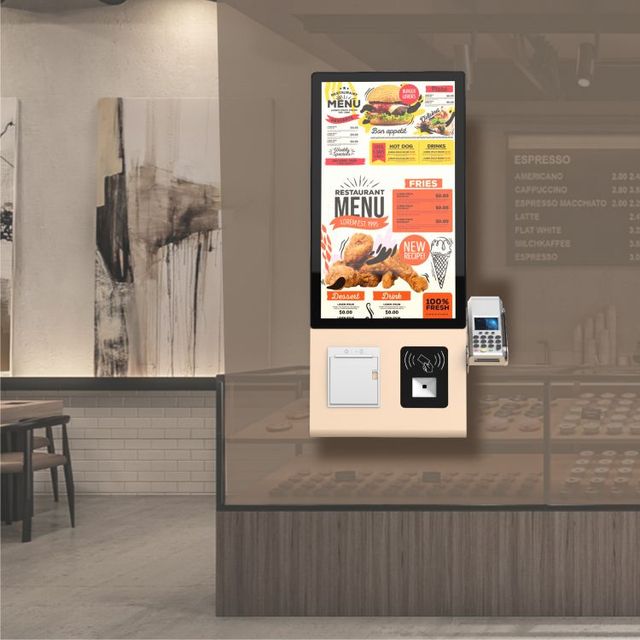 24 Inch Android Self-Service Ordering Kiosk OEM Touch Screen Wall Mounted Restaurant Payment Terminal