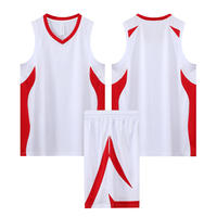 Conjunto de Uniforme de Baloncesto Personalizado sin Mangas, de una Sola Capa, 100% Poliéster, de Secado Rápido y Transpirable, para Niños y Hombres, Uniforme de Equipo en Blanco al por Mayor