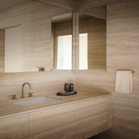 Panneaux muraux décoratifs en pierre de travertin, finition polie turque, intérieur extérieur, salle de bain, décoration de villa, design moderne, Dougbuild
