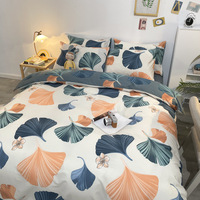 Ensemble de literie ChamXue, housse de couette, drap, taie d'oreiller, tissu en coton très haute densité, style pastoral, respirant, doux, toutes saisons