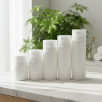 Bouteilles de lotion pour fond de teint sous vide, pompe sans air en PP, cylindre en plastique blanc personnalisé, 30 ml, 50 ml, 100 ml, 120 ml, 150 ml, 200 ml