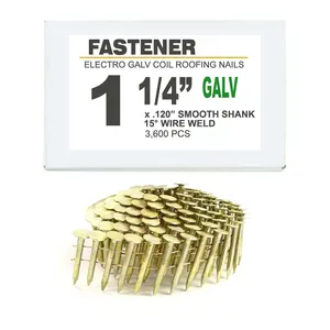 Clous de toiture en laiton et aluminium galvanisé, longueur 1 1 <span class=keywords><strong>4</strong></span> 1/<span class=keywords><strong>4</strong></span> X.20, 3/<span class=keywords><strong>4</strong></span> 2 pouces pour l'amérique du <span class=keywords><strong>nord</strong></span> avec tête plate - Product Image 5