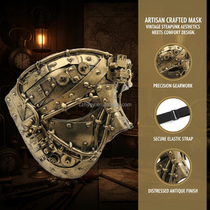 Máscara <span class=keywords><strong>de</strong></span> hombre <span class=keywords><strong>de</strong></span> terror Cyberpunk Steampunk <span class=keywords><strong>de</strong></span> alta calidad con gafas para bodas o fiestas <span class=keywords><strong>de</strong></span> disfraces <span class=keywords><strong>de</strong></span> hombre ardiente <span class=keywords><strong>de</strong></span> Halloween - Product Image 2