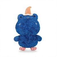Peluche grenouille printanière amusante en bleu, jouet en peluche, coussin, compagnon de poupée - Cadeau d'anniversaire idéal pour unisexe en polyester