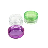 Pot en plastique PS cosmétique 5ml/10ml/15ml/20ml, pot rond transparent pour crème pour le visage, avec bouchon à vis de couleur personnalisée
