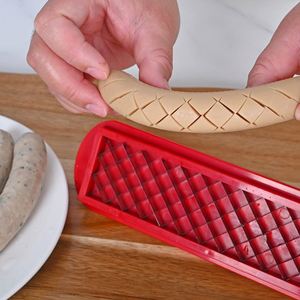 Nouveau design, coupe-saucisses en acier inoxydable, couteau à hot-dogs rayé - Product Image 3
