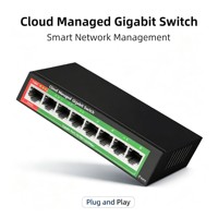 Switch Ethernet Inteligente Administrado de 8 Puertos Gigabit, QoS, DHCP Snooping, Interfaz Web, Control Remoto por Aplicación, Gestión en la Nube