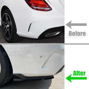 ดิฟฟิวเซอร์กันชนหลังรถยนต์พร้อมสปลิตเตอร์ข้าง สำหรับ Mercedes Benz C Class W205 C180 C200 C260 C43 AMG ปี 2015-2021 ชุดแต่งตัวถังรถยนต์ - Product Image 2