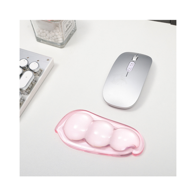 Multi-Color Pea Shaped Gaming Mouse Pad Anime Design Transparent Anti-Slip Waterproof Silicone Scratch Proof RoHS Certified