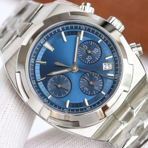 High Quality 41mm Men's Stainless Steel Automatic Watch 3 Sub-Dials Calendar Display Luxury Sport Business Blue Wristwatch - Product Image 2