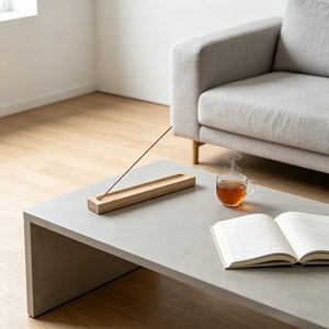 Portaincenso Naturale in Bambù <span class=keywords><strong>Nan</strong></span>, Bruciatore di Incenso in Legno Massello con Vassoio Raccogli Ceneri per Agarwood, Meditazione e Arredamento Casa - Product Image 5