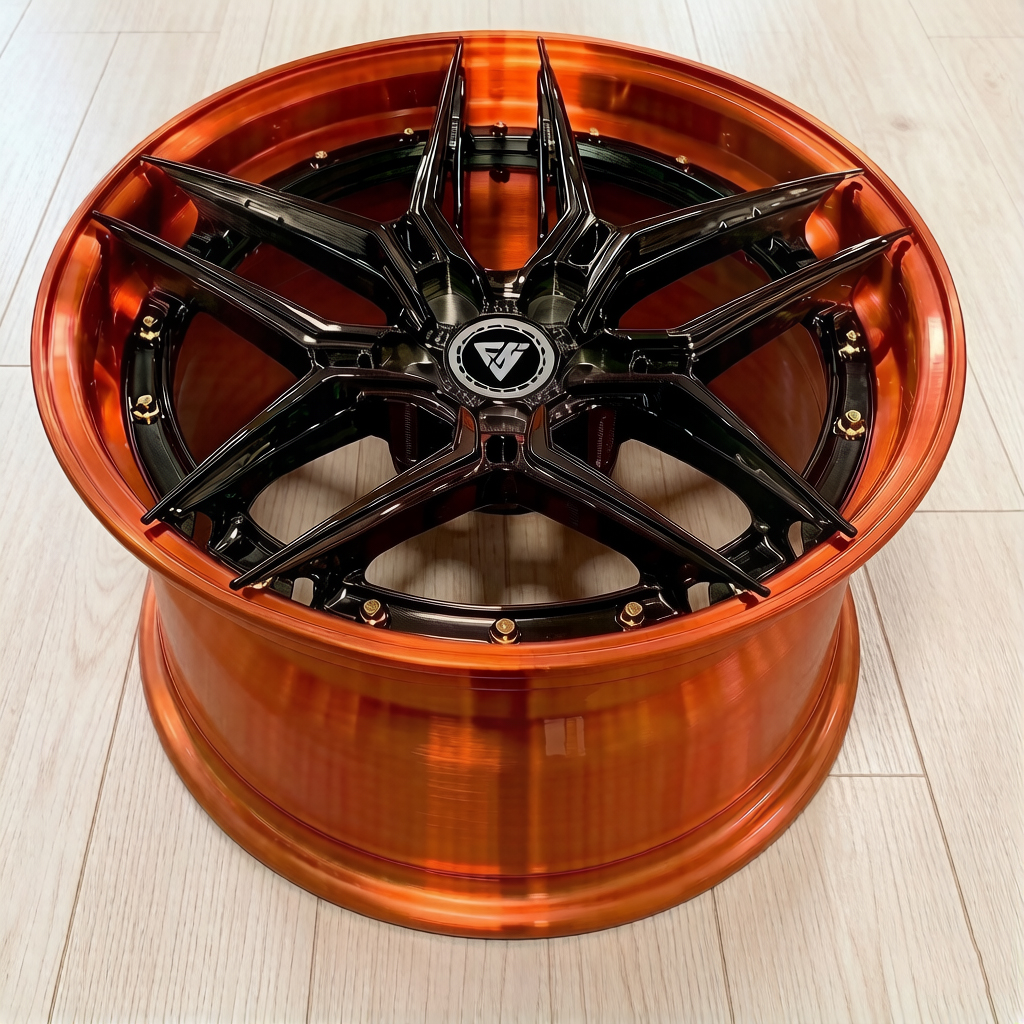Copper and  Black Contrast Finish