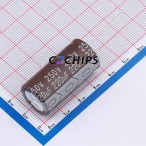 Condensador Electrolítico de Aluminio de Orificio Pasante DHG250M227N360S1AA, Orificio Pasante, D18xL36mm 220uF 20% 250V 2.545A-100kHz - Product Image 1