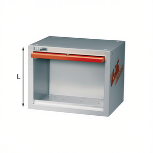 Gabinete de almacenamiento de herramientas 5002 D1N con asa roja y el logotipo de la marca habitual en el lateral. - Product Image 2