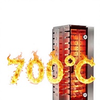 Barbecue vertical électrique commercial sans fumée entièrement automatique avec 24 brochettes pour rôtir des kebabs au mouton