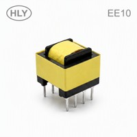 Transformateur haute fréquence à faible perte EE10 à noyau de ferrite, petit format, horizontal, 4+4 broches, pour module DC-DC compact