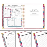 Prolead Kağıt Kaplı Spiral Ciltli A5 Çevre Dostu Organizer/Planlayıcı Defter Altın Varak Logolu Özel Tasarım Dijital Baskı