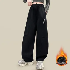 <span class=keywords><strong>Pantaloni</strong></span> Dritti <span class=keywords><strong>in</strong></span> Velluto Lavorato a Maglia per Ragazze - Caldi e Comodi Stile Coreano con Vita Elastica per Bambini - Product Image 6