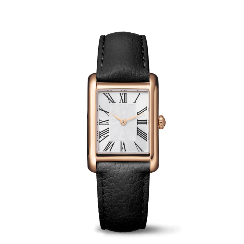 rose gold case white dial