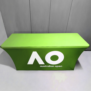 Cubierta de Mesa Personalizada de 6 y 8 Pies, Impermeable, Resistente al Sol, Antiarrugas, Ecológica, Impresa con Transferencia Térmica, de Poliéster, Ajustable, para Publicidad - Product Image 3