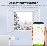 Matter Tuya Zigbee TRVZB katup Radiator termostatik cerdas, kontrol temperatur TDS pemanas rumah kompatibel dengan Alexa Google Home
