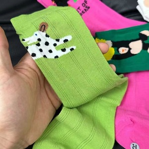 Women's Summer Cartoon <b>Socks</b> Mid-Calf <b>Breathable</b> Jacquard Korean Style Fashionable Thin Design - Product Image 2