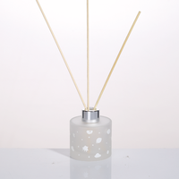 Bouteille diffuseur de parfum en verre de luxe 100 ml, vide, ronde, pour huiles essentielles, pour voiture et décorations d'intérieur