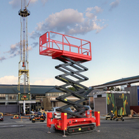 Plateforme de travail aérienne chenillée autopropulsée à ciseaux, tout-terrain, hydraulique, pour la construction et l'entretien