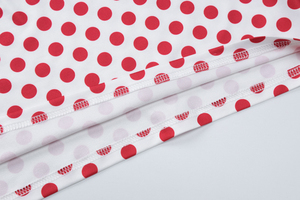 Viviblook Z331ST06 Summer New Women Casual Suit Polka Dot Printed Asymmetrical Collar Vest Top Bodycon Mini Skirt Two Piece <b>Set</b> - Product Image 5