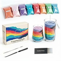 Kit DIY Bougie en Poudre de Sable en Forme de Tasse Personnalisée - Cire de Sable Colorée pour Peinture sur Sable et Aromathérapie pour Décoration d'Intérieur et Cadeau