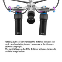 6X Ergo Loupes High-quality Optical Glass Binocular Magnifying Adjustable Working Distance 350-450mm 5W LED Headlight