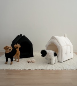 Anpassbares OEM Wasserdichtes Winter Luxus Indoor Tierhaus Hundebetten Katzenhöhle mit Hausrahmen - Product Image 5