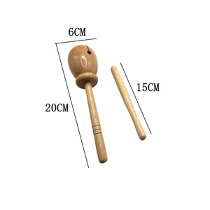 Bloc de percussion en bois naturel avec maillet, instrument de percussion manuel pour l'enseignement musical en maternelle, jouet éducatif - Product Image 4